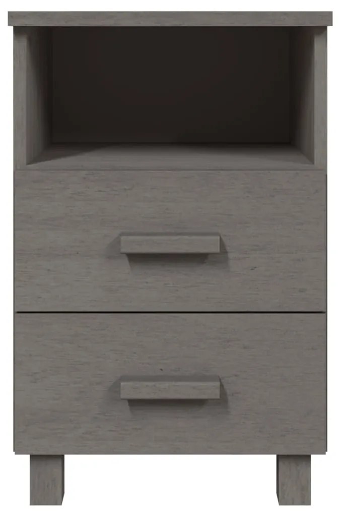 Mesa de cabeceira HAMAR 40x35x62 cm pinho maciço cinza-claro