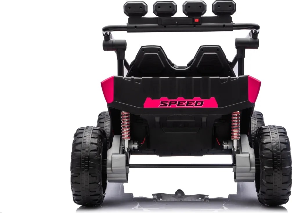 Buggy elétrico para Crianças 24V, 4x200W, 2 lugares TURBO 23, Rodas Espuma EVA, Assento Couro ecológico Rosa