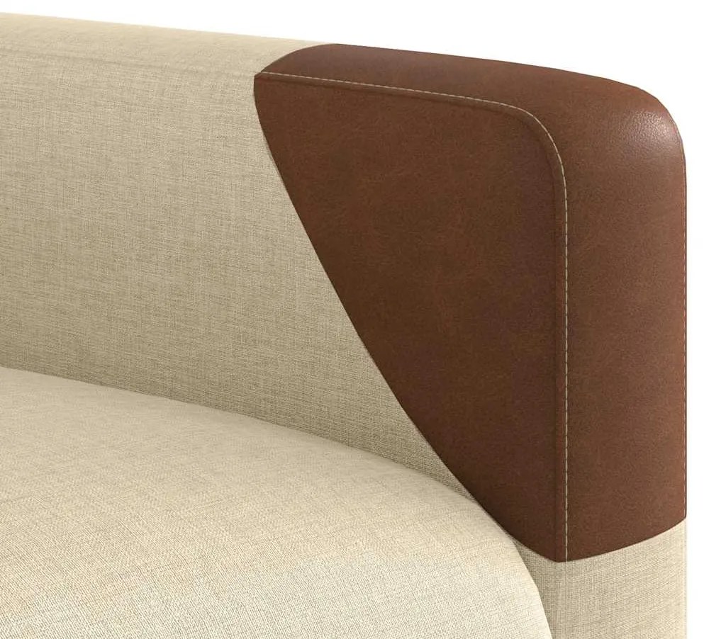 Poltrona reclinável elétrica tecido cor creme