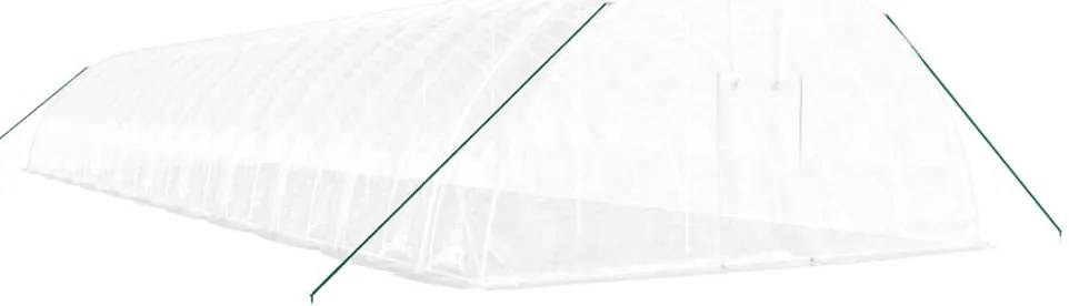 Estufa com estrutura de aço 132 m² 22x6x2,85 m branco