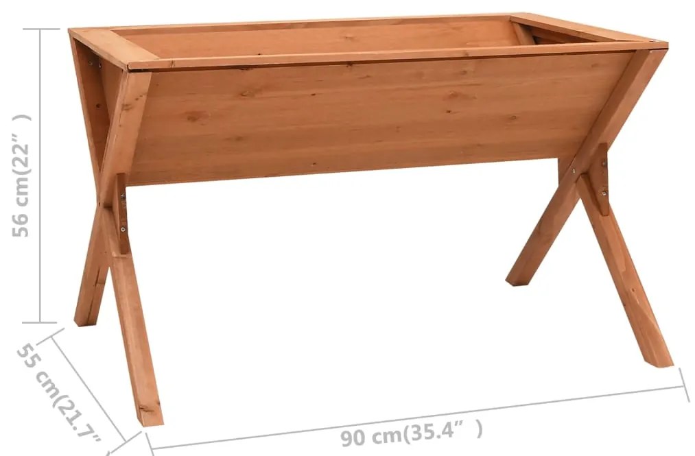 Floreira 90x55x56 cm madeira de abeto