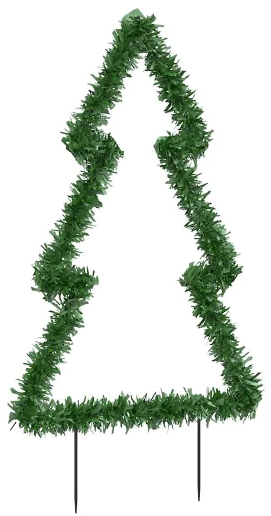 Decoração árvore de Natal c/ luz e estacas 80 luzes LED 60 cm