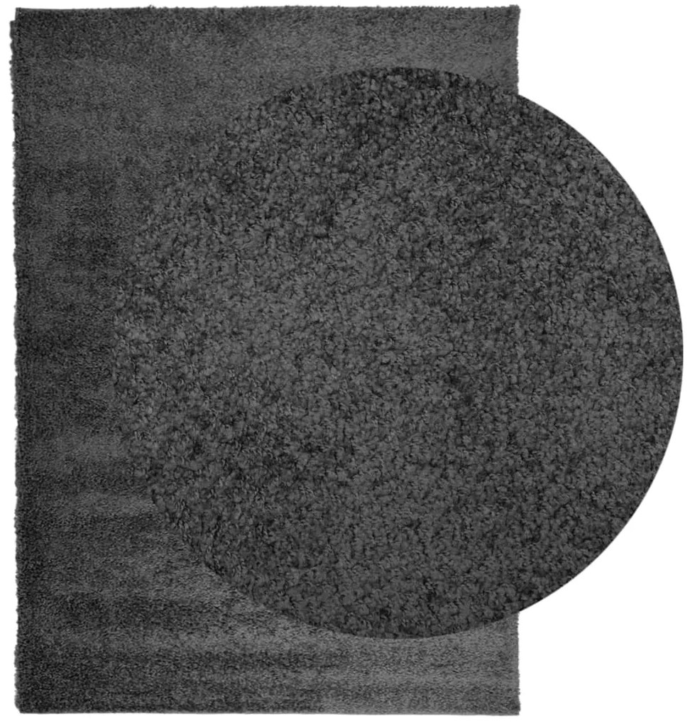 Tapete shaggy de pelo alto PAMPLONA 200x280 cm antracite