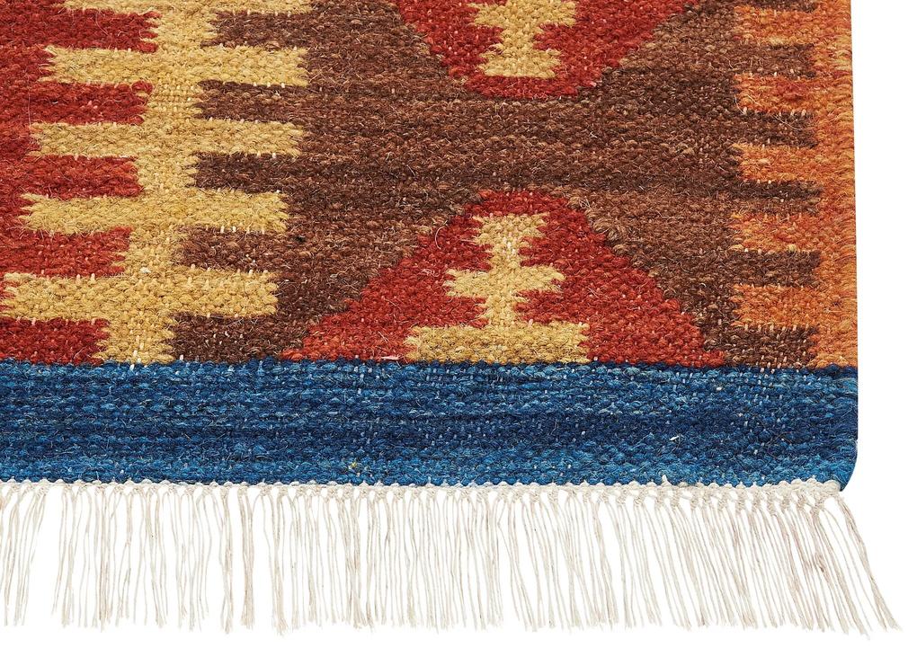Tapete Kilim em lã multicolor 160 x 230 cm JRVESH Beliani