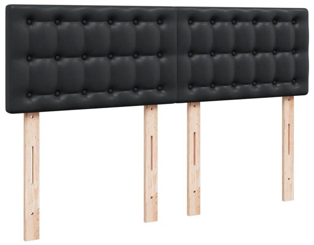 Cama com Molas/Colchão e Luzes Led - 140x200 cm - Couro Artificial Pre