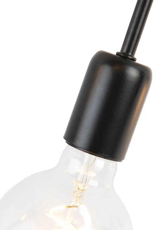 Candeeiro de tecto moderno preto de 6 luzes - Sputnik Art Deco