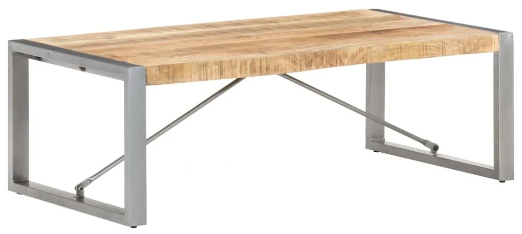 Mesa de centro 120x60x40 cm madeira de mangueira áspera