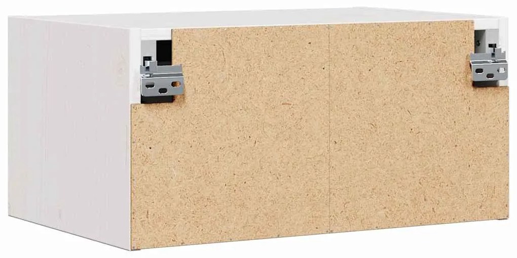 Mesa de Cabeceira Montada na Parede Branco 50 x 32,5 x 24 cm