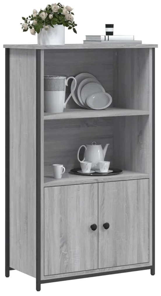 Aparador alto 62x32x103,5 cm derivados de madeira cinza sonoma
