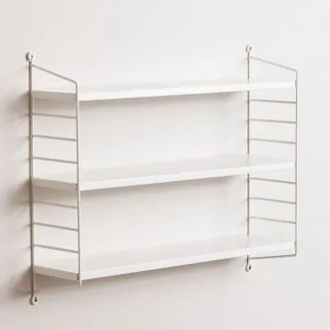 Estante Modular De Parede ↔︎60 Cm Em Aço Emine Branco - Sklum