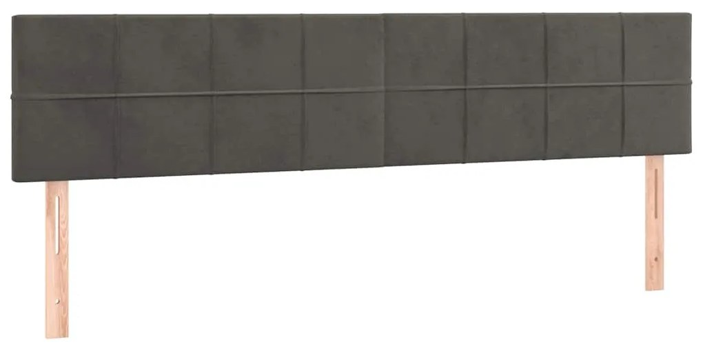 Cama boxspring com colchão 120x190 cm veludo cinzento-escuro