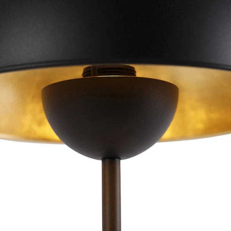 Candeeiro de mesa retro preto com dourado - Magnax Design,Retro