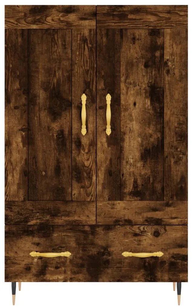 Armário alto derivados de madeira 69,5x31x115cm carvalho fumado