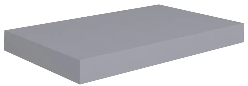 Prateleiras de parede suspensas 2 pcs 40x23x3,8cm MDF cinza