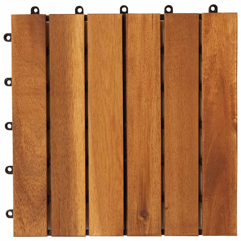10 pcs ladrilhos em acácia 30x30 cm padrão vertical