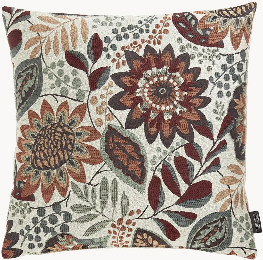 Capa de almofada artesanal Flora Plum