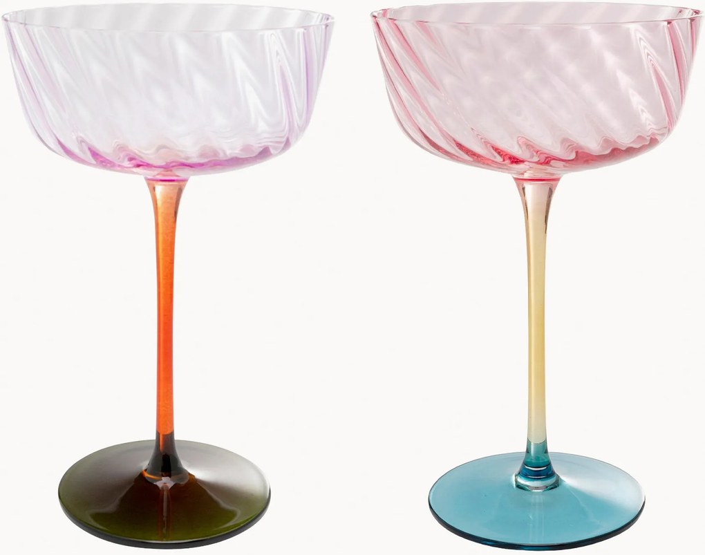 Taças de champanhe Twist, conjunto de 6