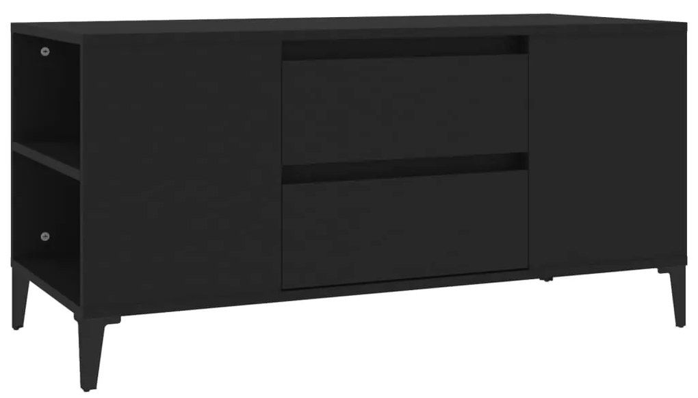 Móvel de TV 102x44,5x50 cm derivados de madeira preto