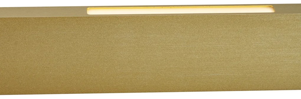 Candeeiro suspenso moderno latão incluindo LED regulável em 3 níveis Easylift - Straight