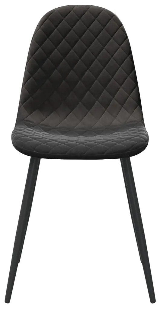 Cadeiras de jantar 4 pcs veludo preto