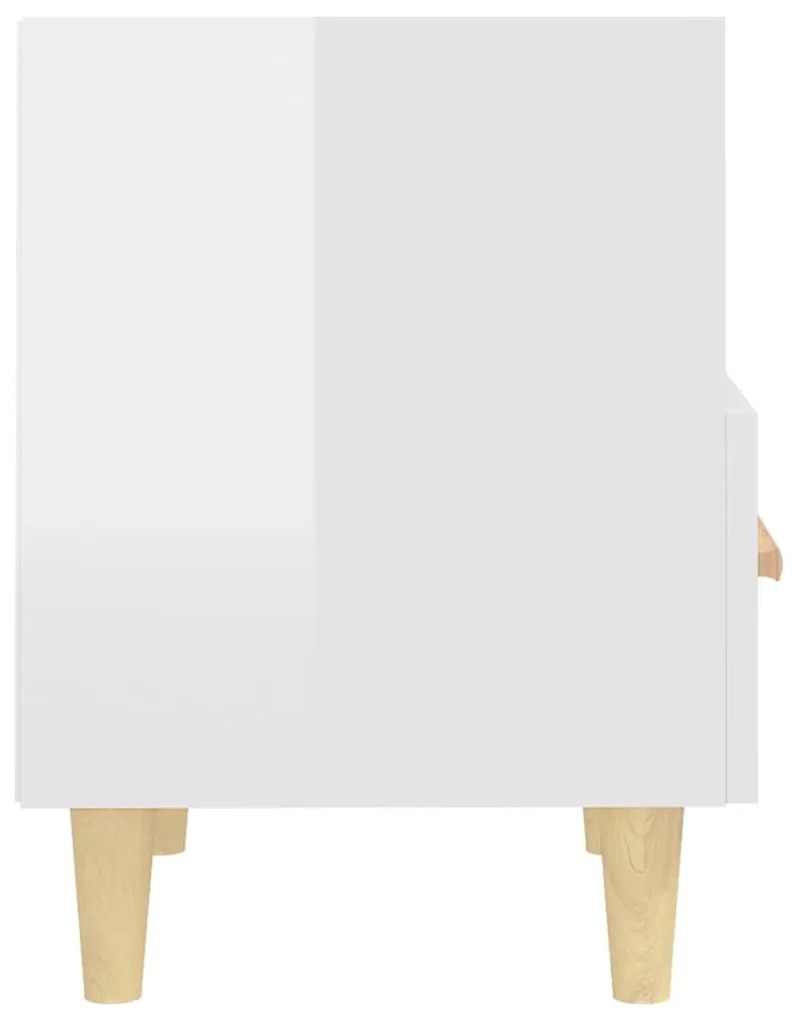 Mesas de cabeceira 2 pcs 40x35x47 cm branco brilhante