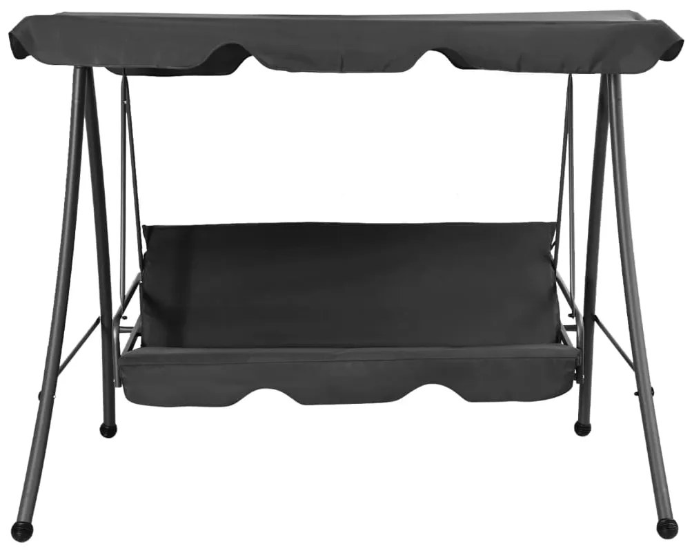 Baloiço de jardim com toldo 192x118x175 cm aço antracite