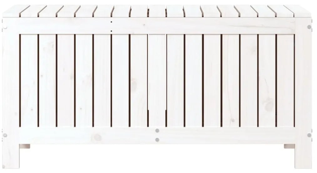 Caixa de arrumação jardim 108x42,5x54 cm pinho maciço branco