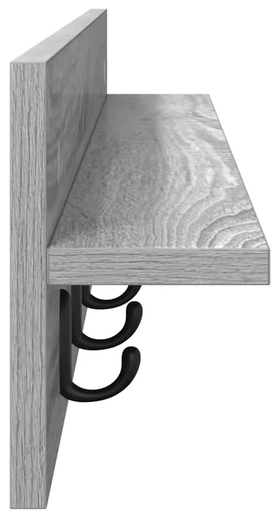 Cabideiro de Parede Sonoma cinzento 100 x 10.5 x 18 cm