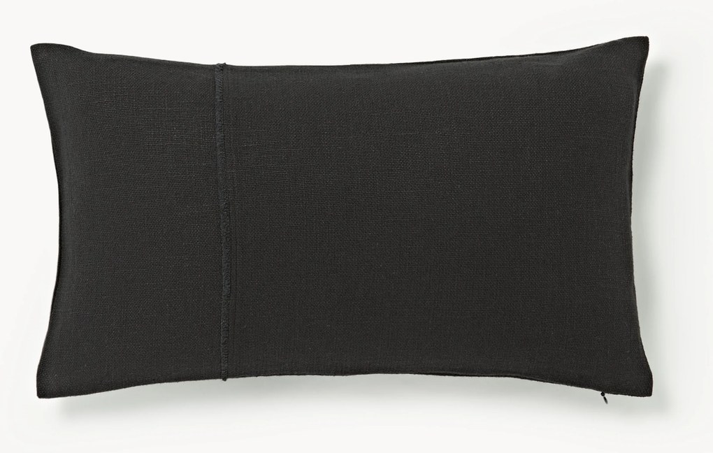 Capa de almofada em algodão com costura decorativa Terre