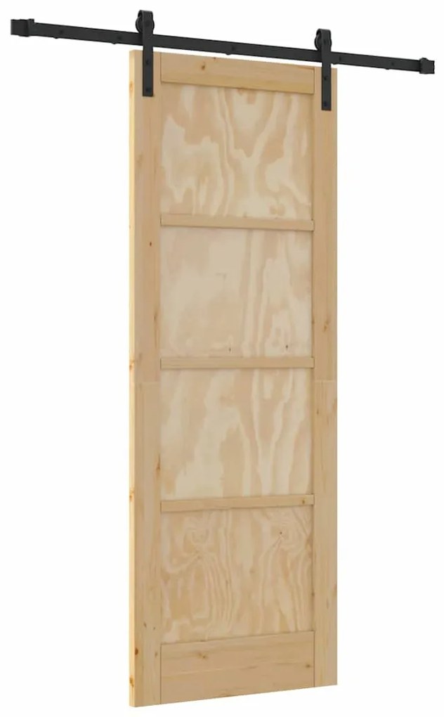 Porta Deslizante vidaXL com Conjunto de Ferragens 73.5x198.5 cm Madeir