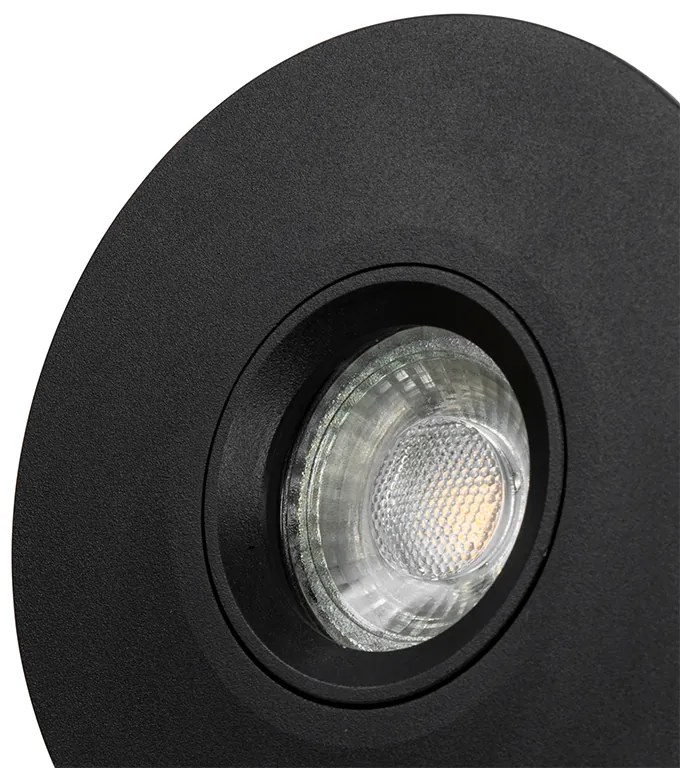 LED Foco embutido inteligente preto Incl. Wifi GU10 50mm - Buco Moderno