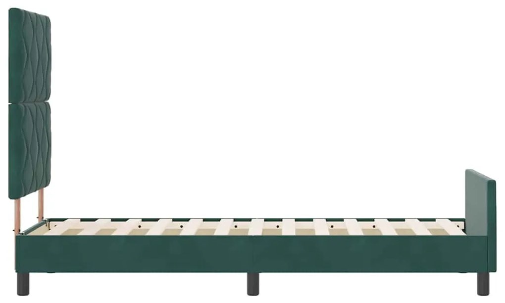 Cama vidaXL Verde Escuro 80x200 cm Veludo
