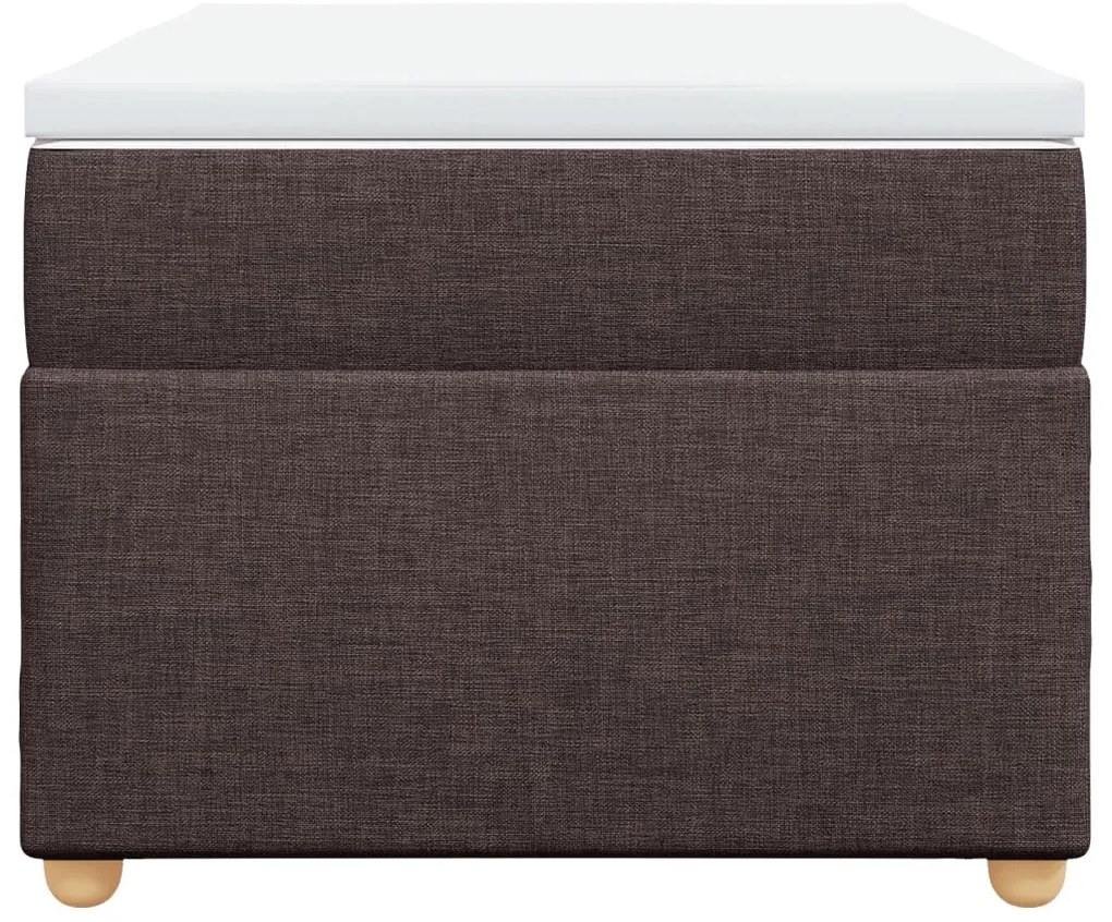 Cama com molas/colchão 100x200 cm tecido castanho-escuro