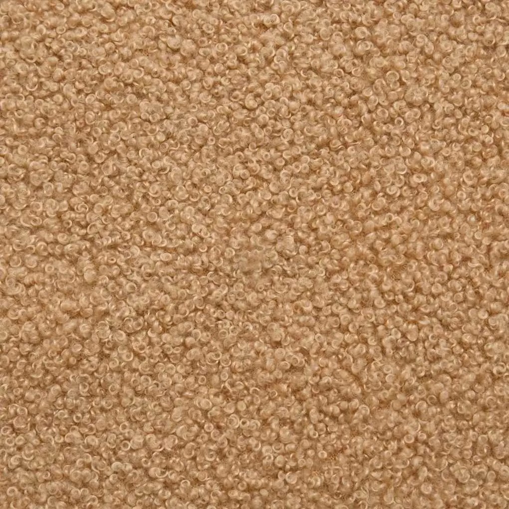 Poltrona 55 cm tecido encaracolado tipo lã bege