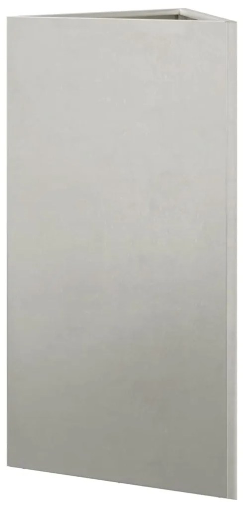 Vaso/floreira de jardim triangular 40x34,5x70 cm aço inoxidável