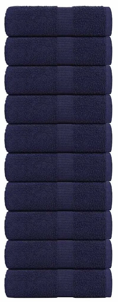 vidaXL Toalhas de rosto FROGN 10 peças Azul-marinho 30x30 cm 360 g/m²