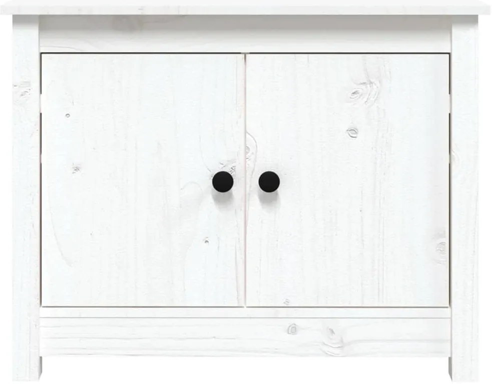 Mesa de centro 71x49x55 cm pinho maciço branco