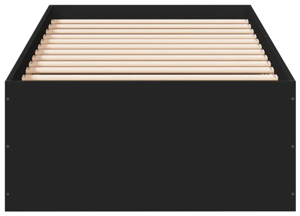 Estrutura de cama 75x190 cm derivados de madeira preto