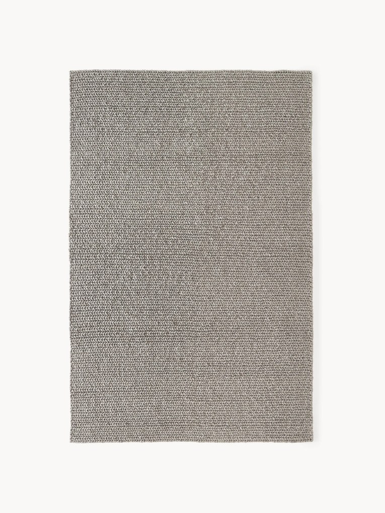 Tapete de lã com textura entrançada Bruna
