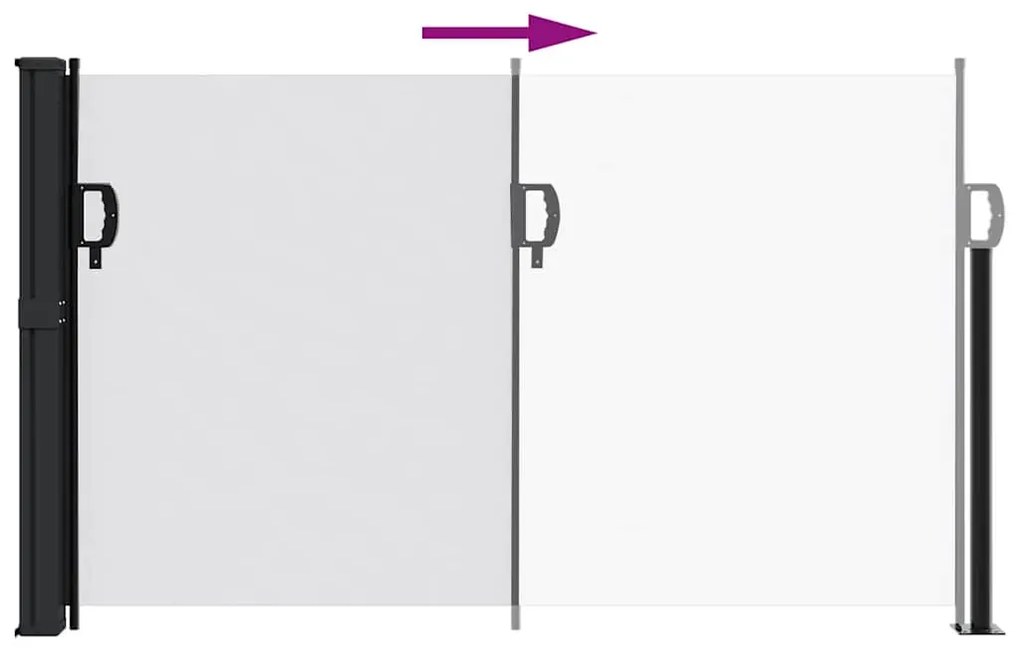 Toldo lateral retrátil 120x500 cm branco