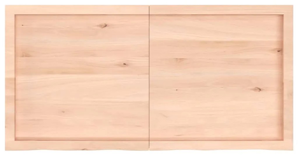 Bancada p/ casa de banho 120x60x(2-4)madeira maciça não tratada