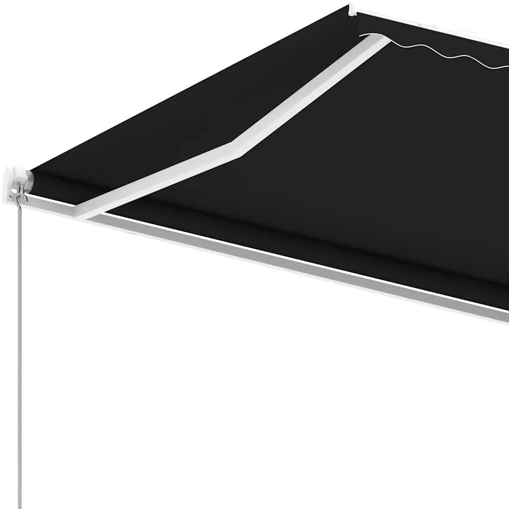 Toldo retrátil manual independente 600x300 cm antracite