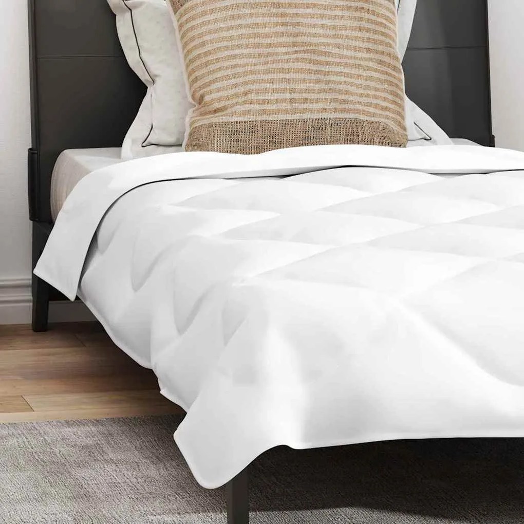Edredom com Travesseiro 2 pcs Branco 135 x 200 cm Microfibra
