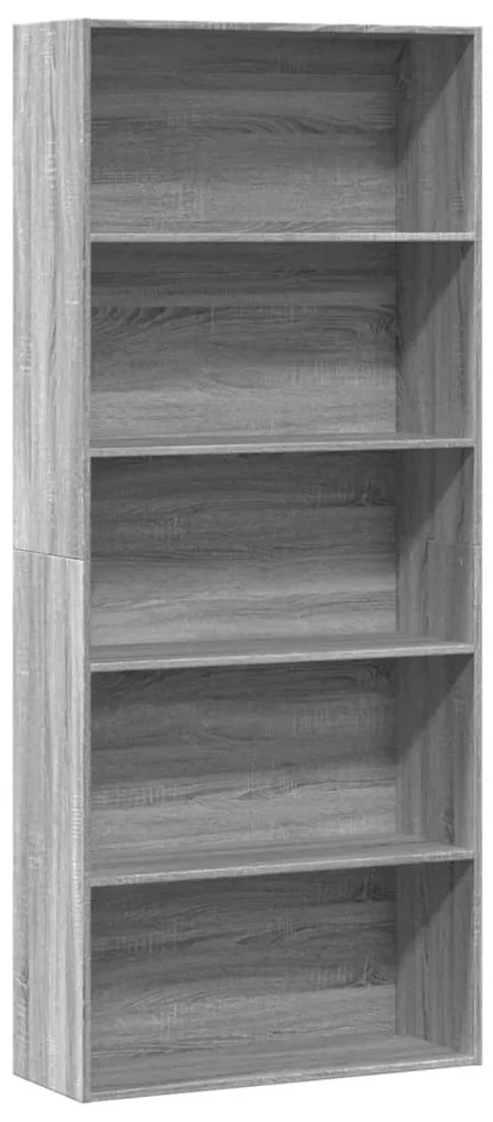 vidaXL Estante 80x30x189 cm derivados de madeira cinzento sonoma