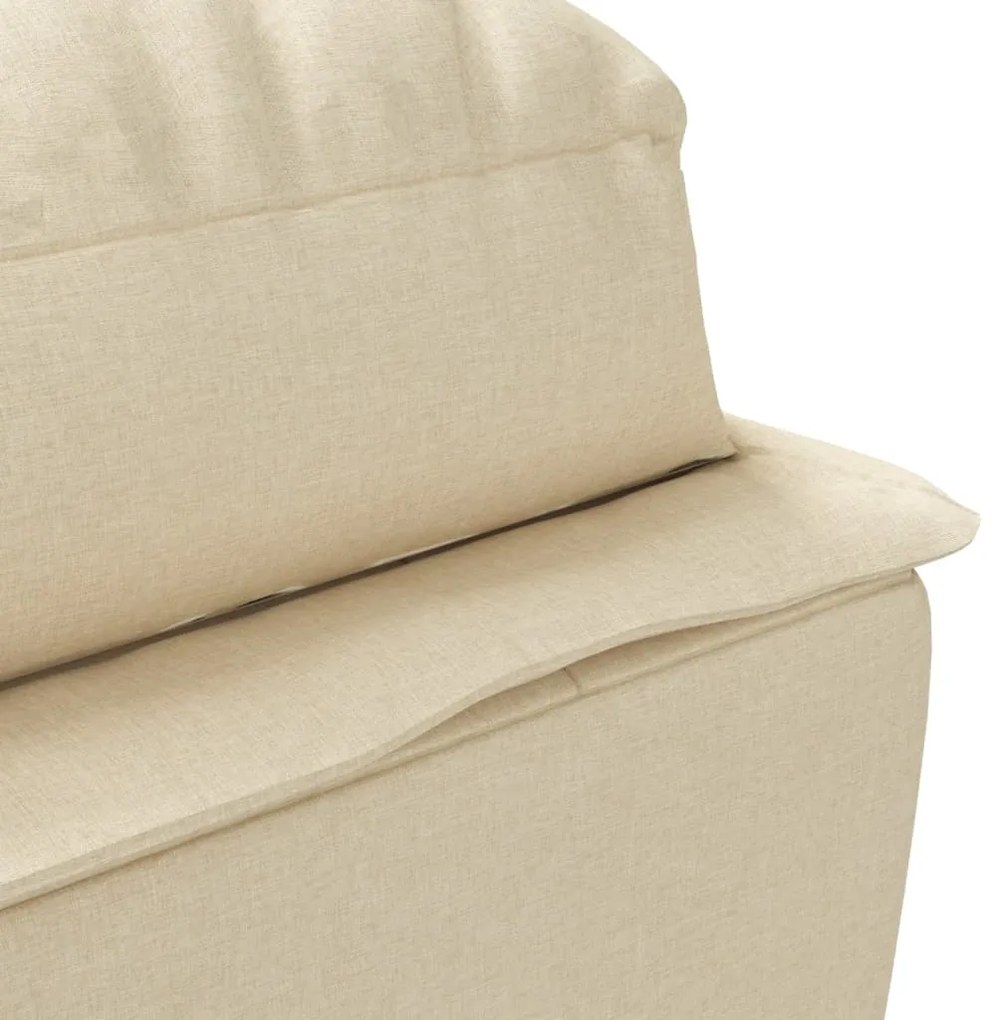 Chaise lounge com almofadões tecido creme