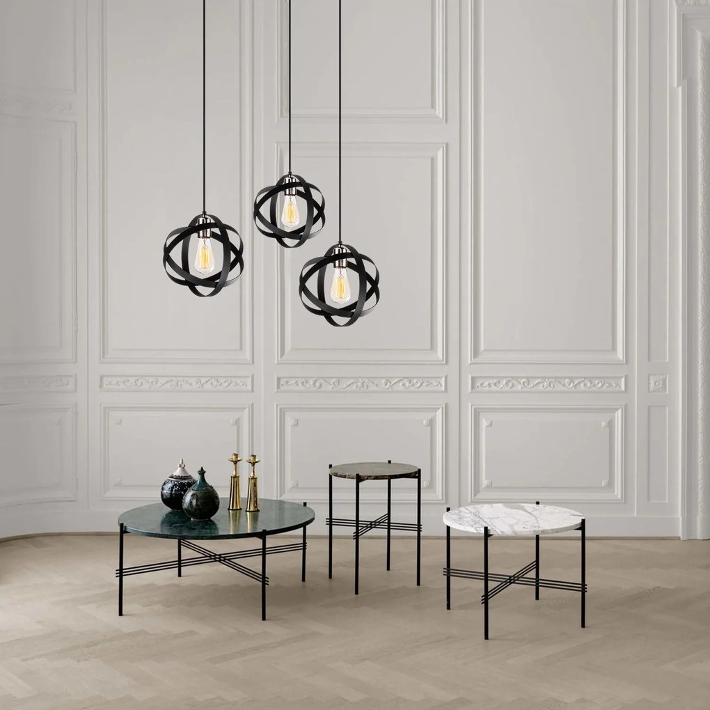 Chandelier Gezegen – Preto Níquel – 53 cm diâmetro, 100 cm altura