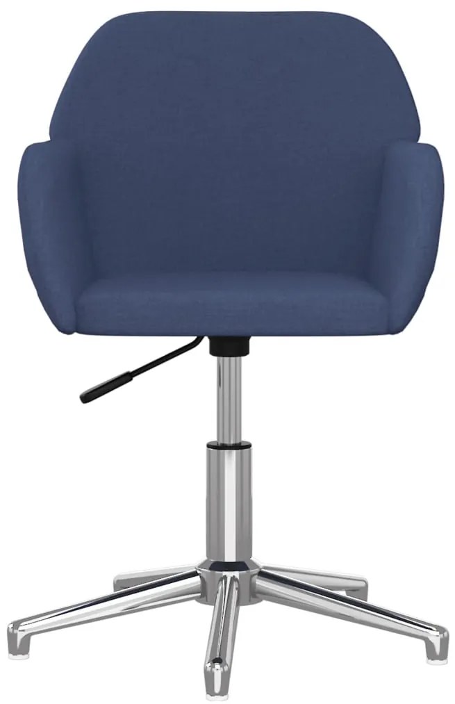 Cadeiras de jantar giratórias 2 pcs tecido azul