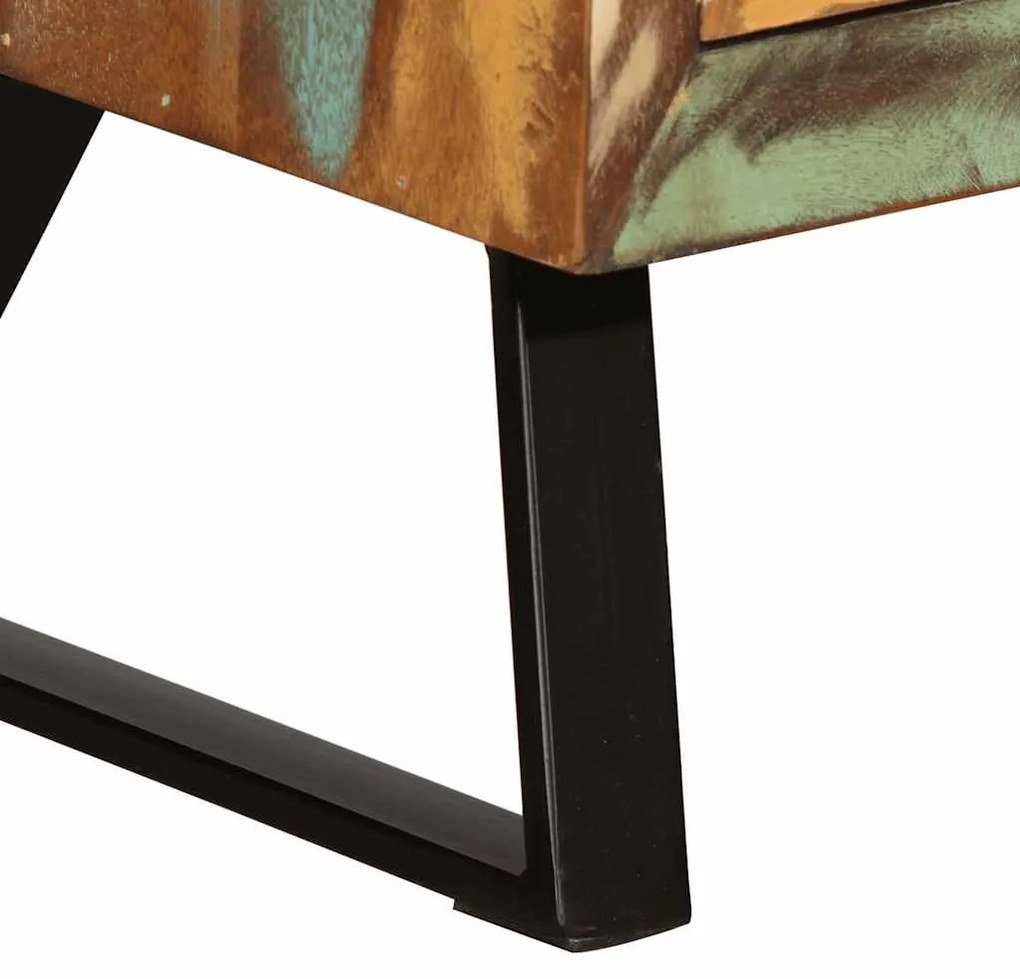 Armário gavetas 70x35x70 cm madeira recuperada maciça multicor