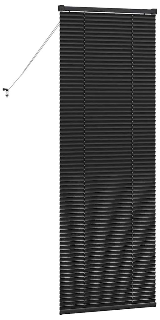 Persiana de Janela com cortinas Outros Manual Preto 80 x 130 cm Alumín