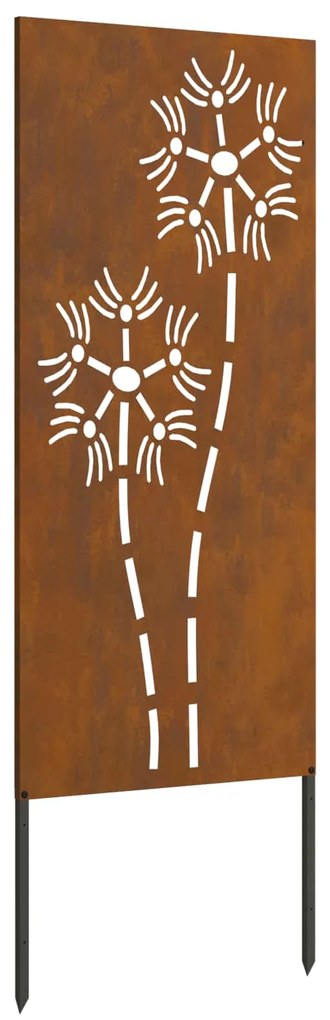 vidaXL Tela de Privacidade para Jardim Ferro Enferrujado 50 x 140 cm